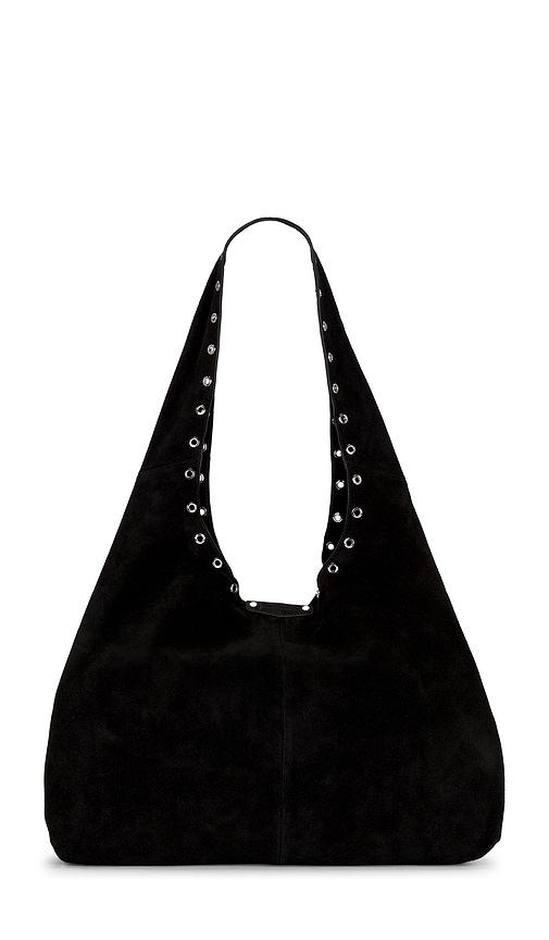 rebecca minkoff industry slouchy hobo bag in black.