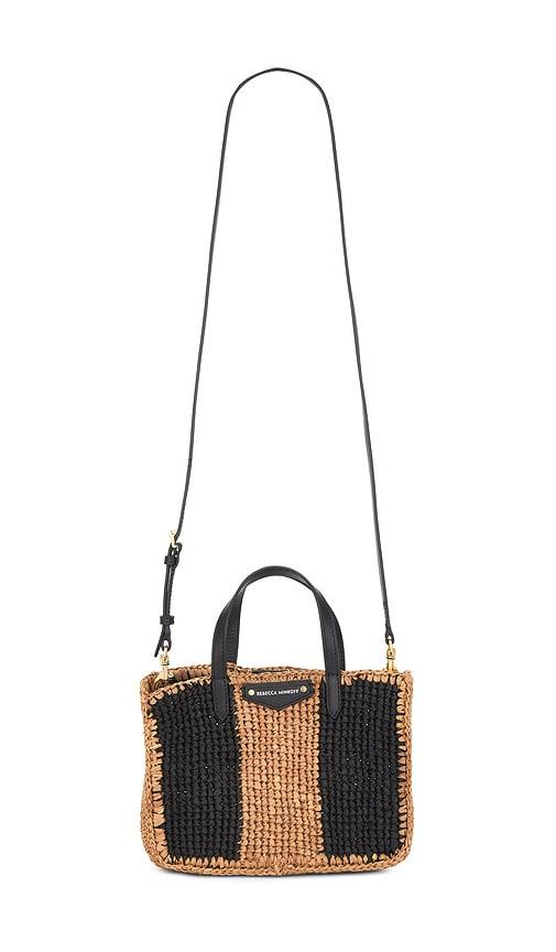 rebecca minkoff mini tote in neutral,black.