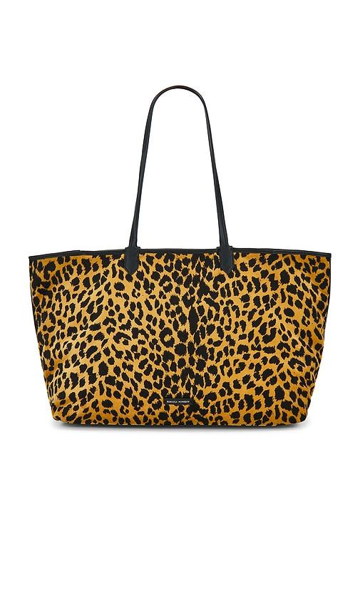 rebecca minkoff on the move tote bag in brown.