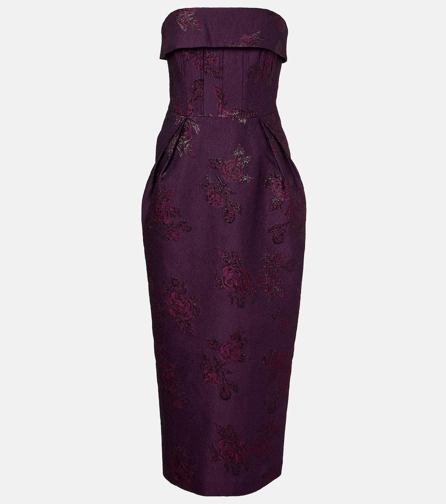 rebecca vallance afina floral brocade cocktail dress