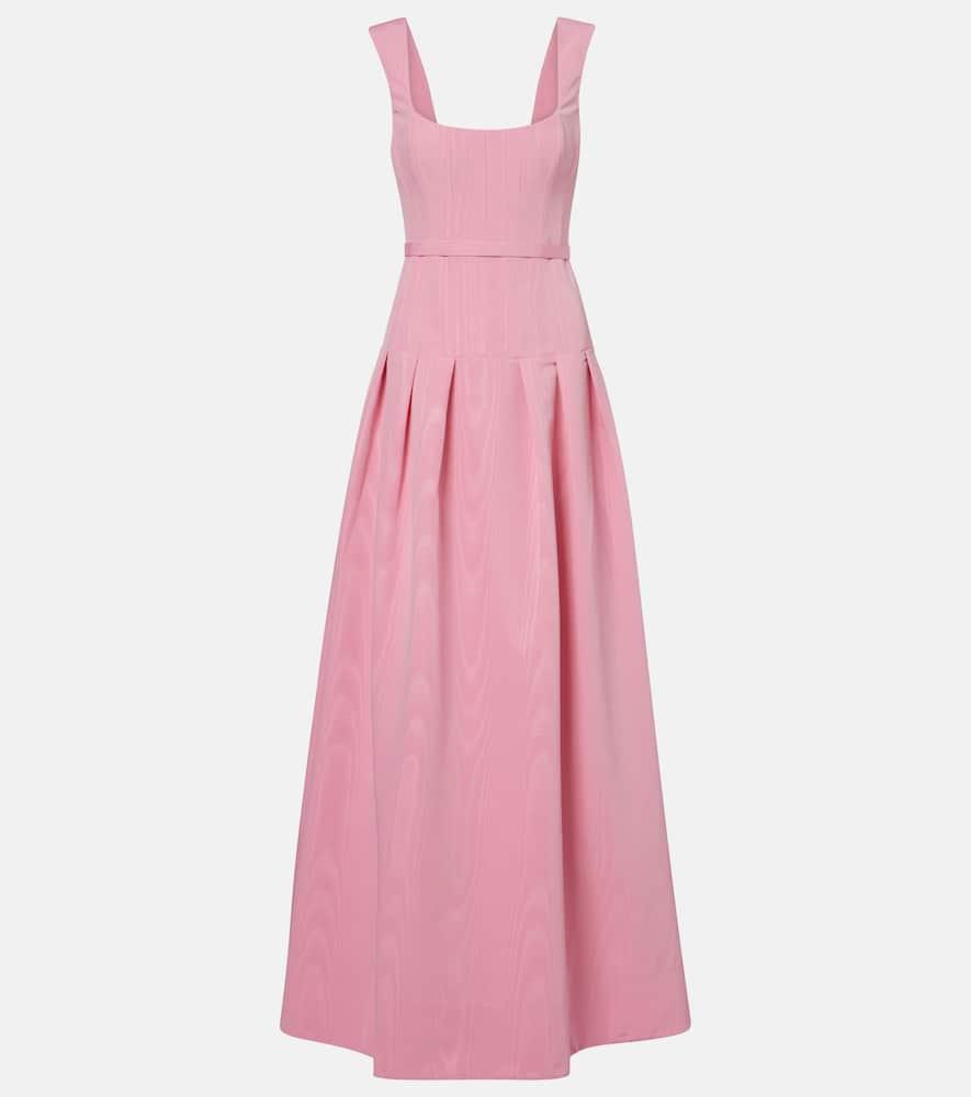rebecca vallance amaro pleated taffeta corset gown