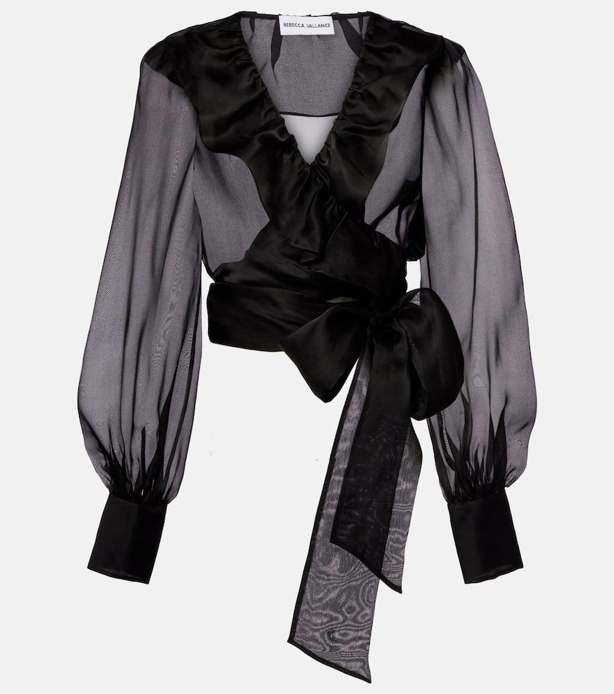 rebecca vallance anjou sheer silk organza blouse