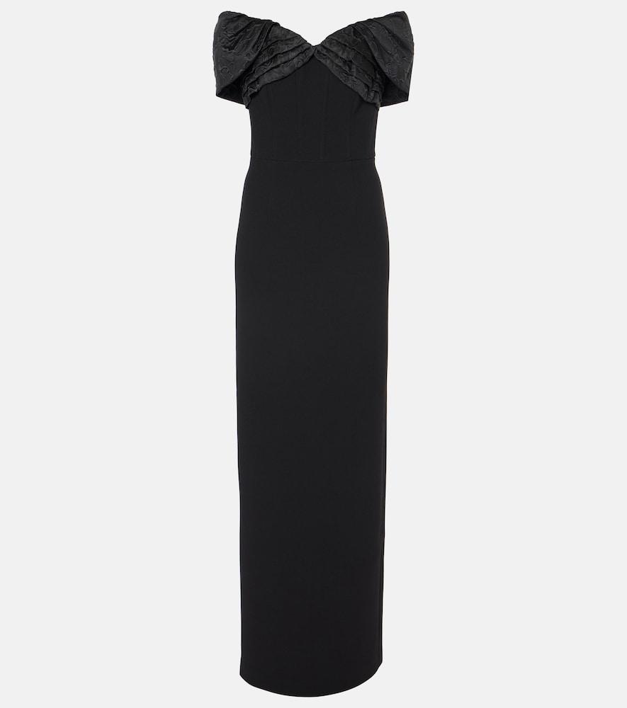 rebecca vallance athena caped crêpe gown