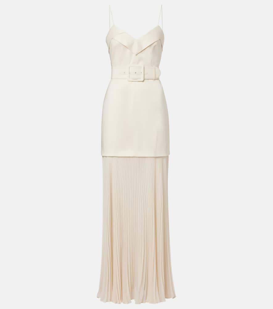 rebecca vallance bailey belted pleated maxi dress