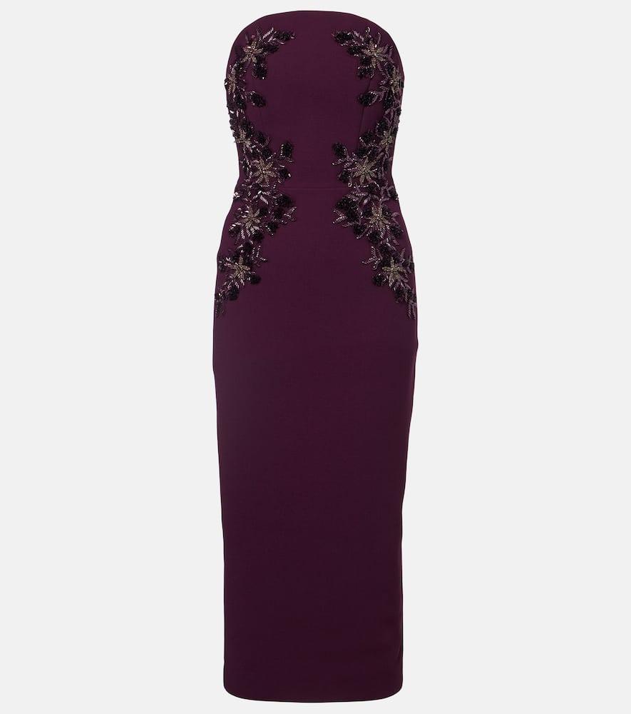 rebecca vallance beatrice beaded crêpe midi dress