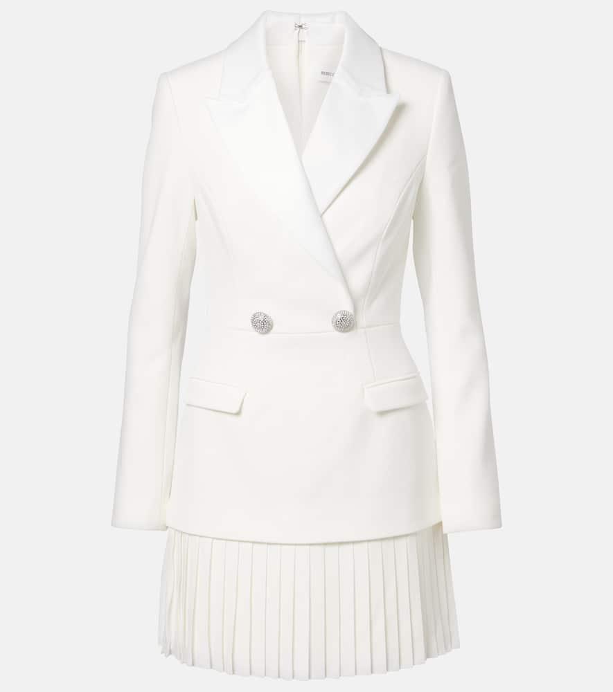 rebecca vallance bridal atlas pleated blazer dress