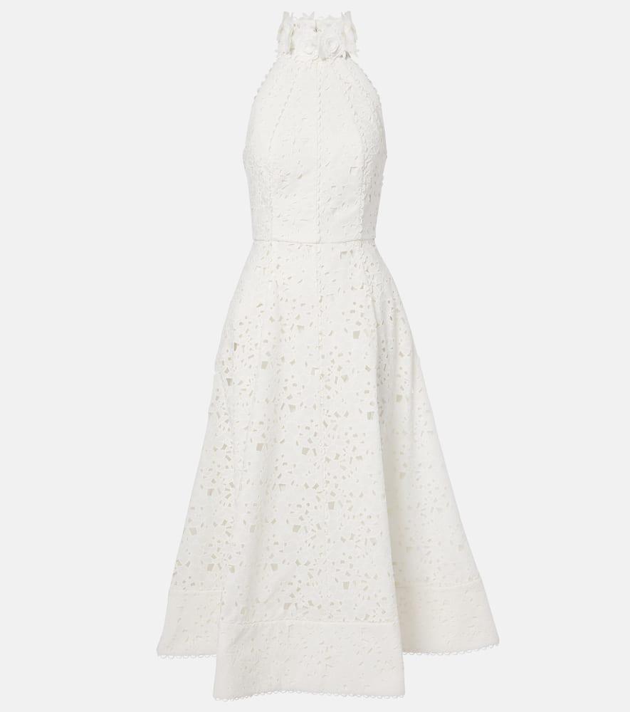 rebecca vallance bridal nuvola embroidered midi dress