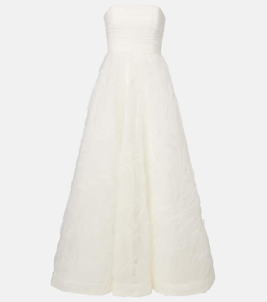rebecca vallance bridal willow ruffled mesh bustier gown