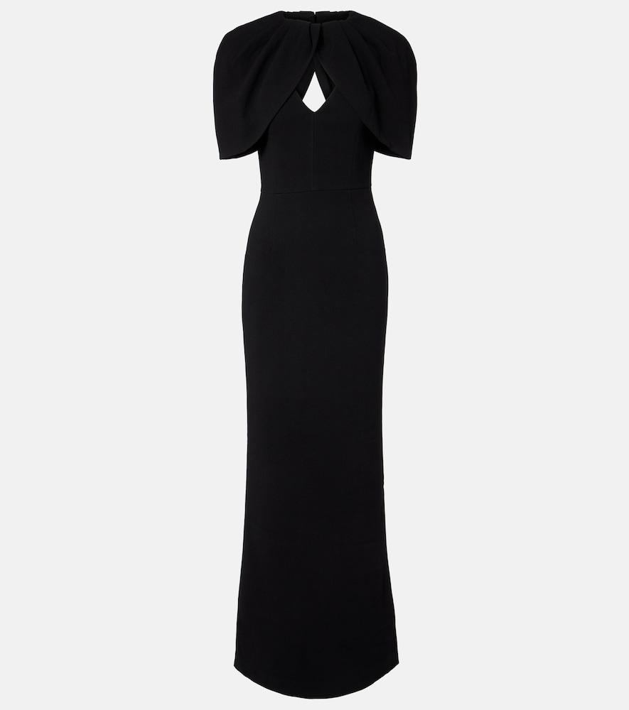 rebecca vallance cameron caped crêpe gown