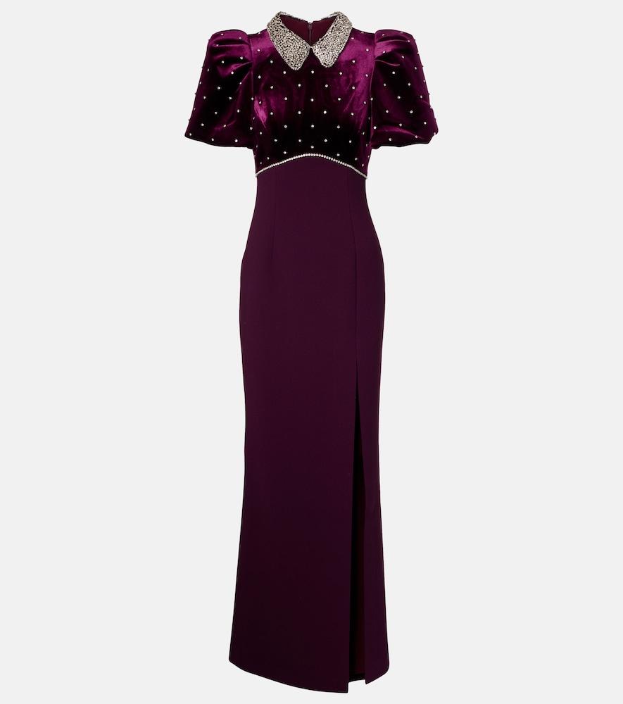 rebecca vallance charles embellished velvet gown
