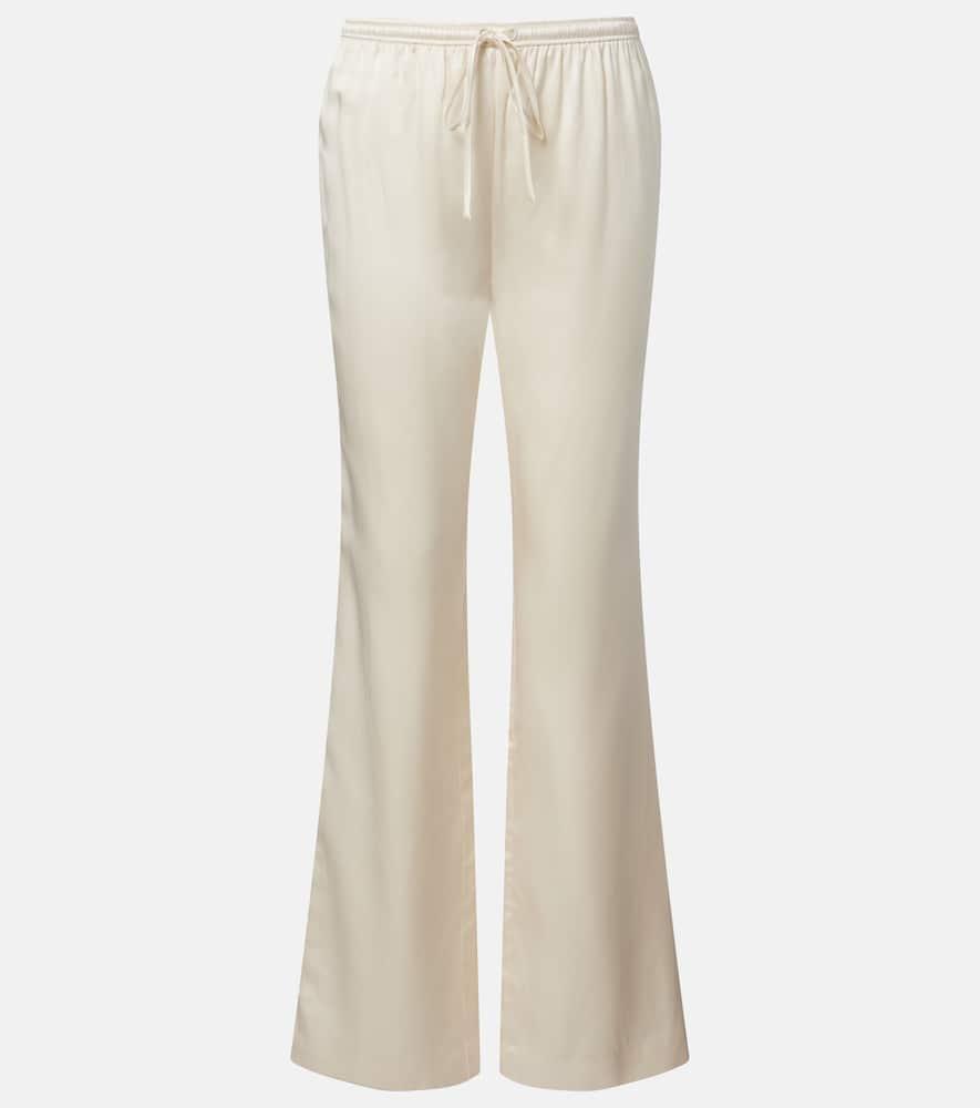 rebecca vallance elise silk satin flared pants
