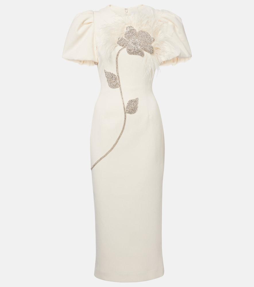 rebecca vallance embellished crêpe cocktail dress