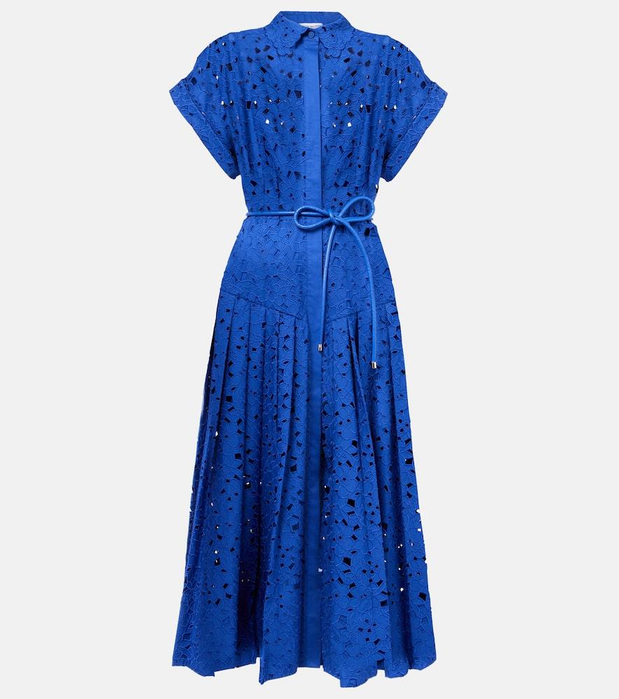 rebecca vallance floral cotton lace shirt dress