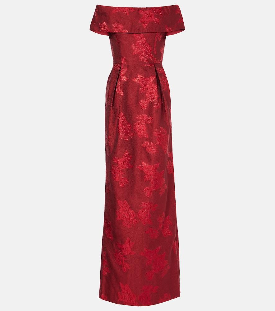rebecca vallance henrietta brocade bustier gown