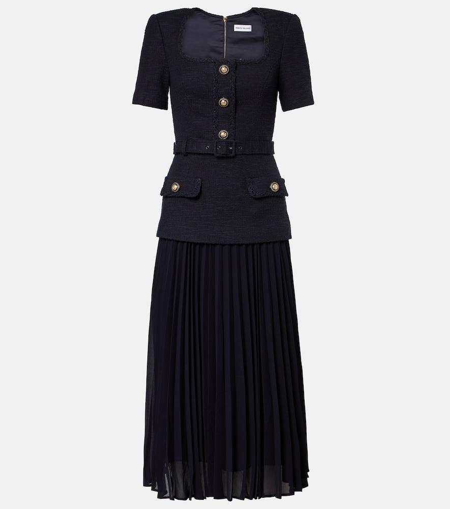 rebecca vallance jonie belted pleated midi dress