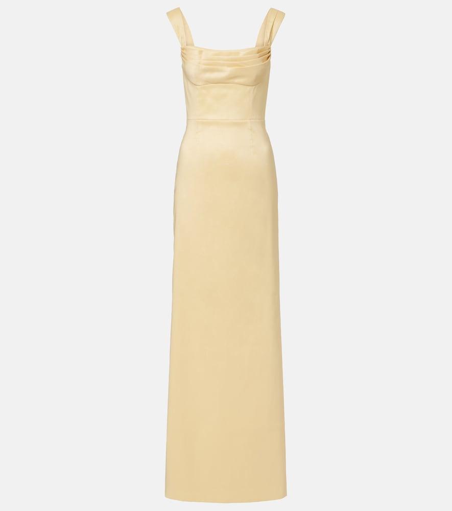 rebecca vallance mandy pleated gown