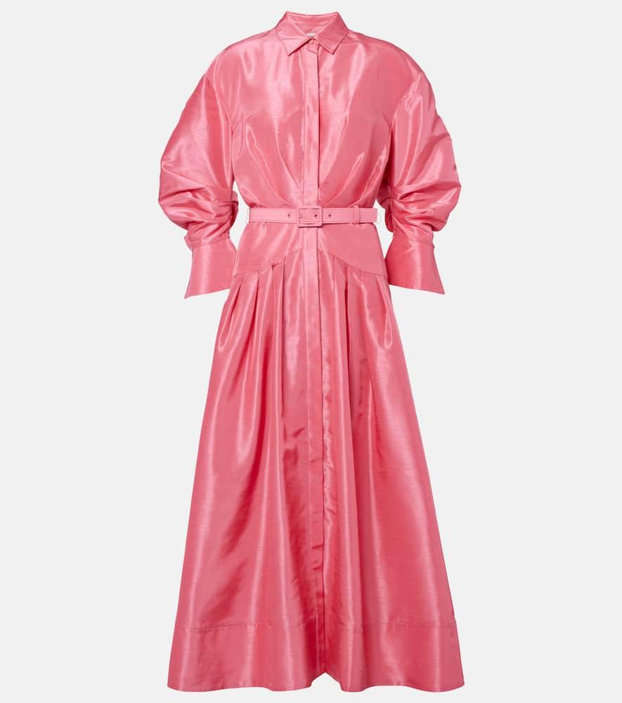 rebecca vallance maple belted gathered shirt dress