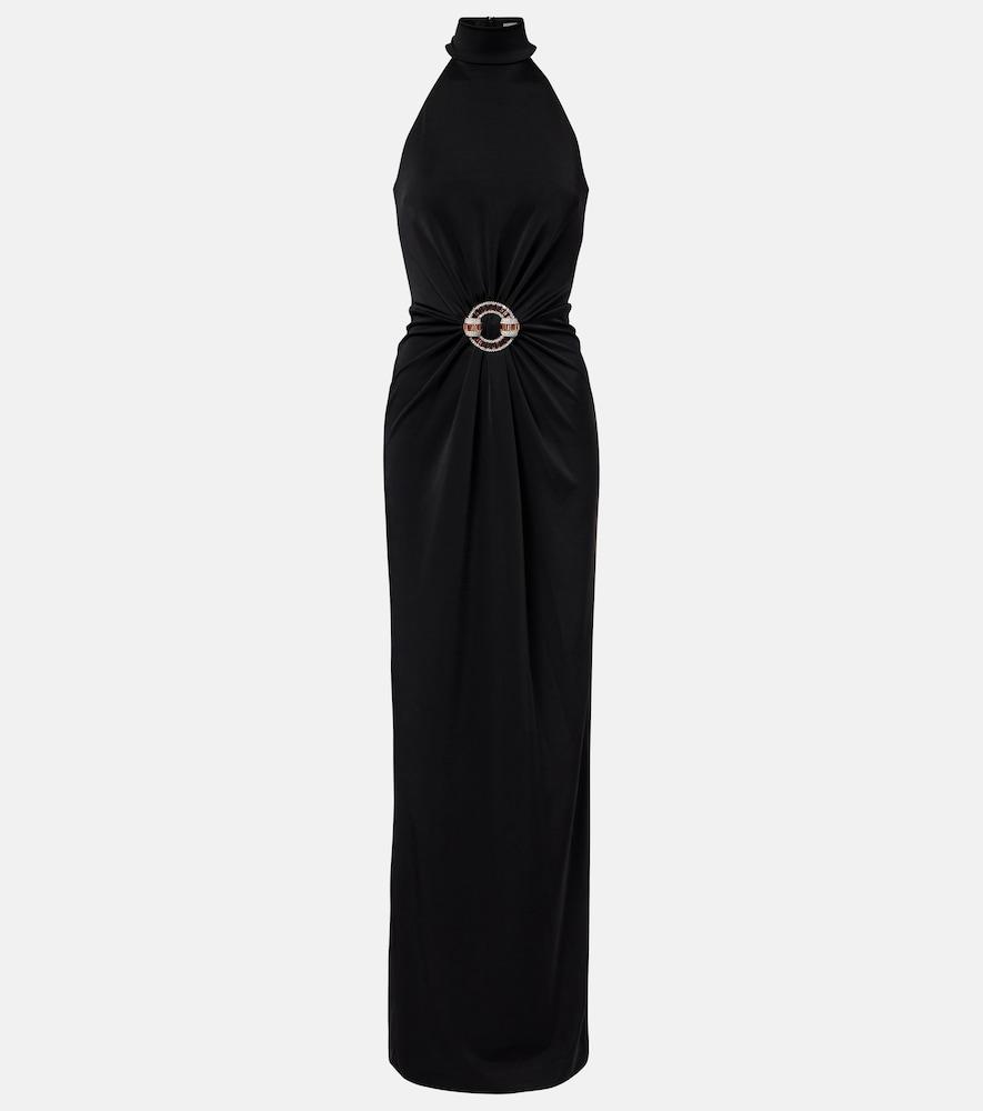 rebecca vallance nala embellished halterneck gown