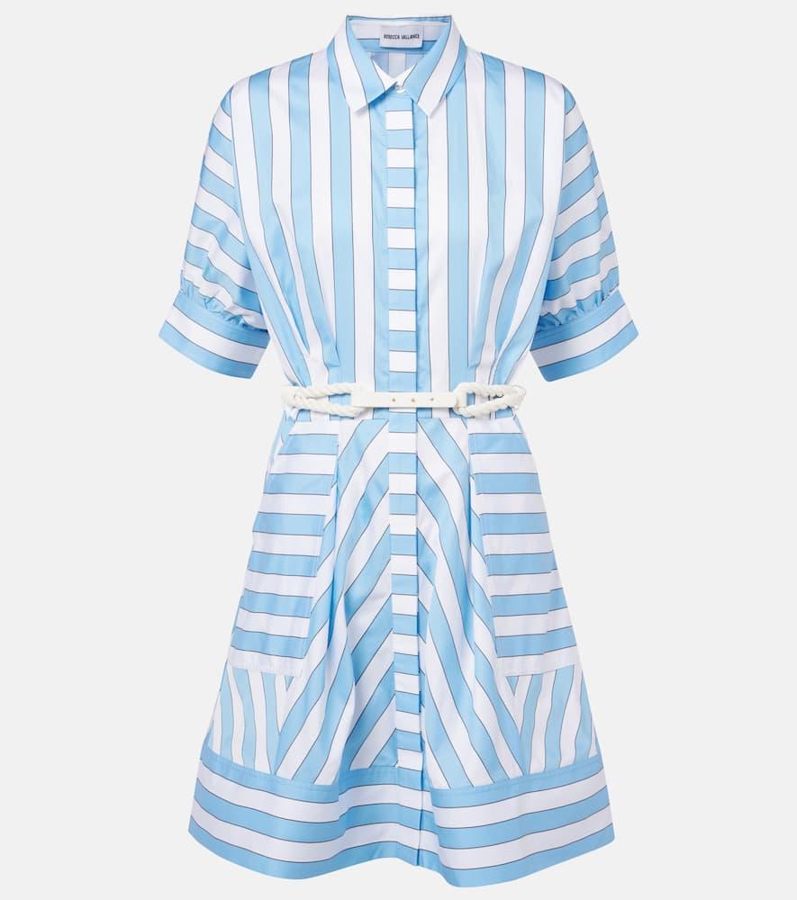 rebecca vallance nilah striped cotton minidress