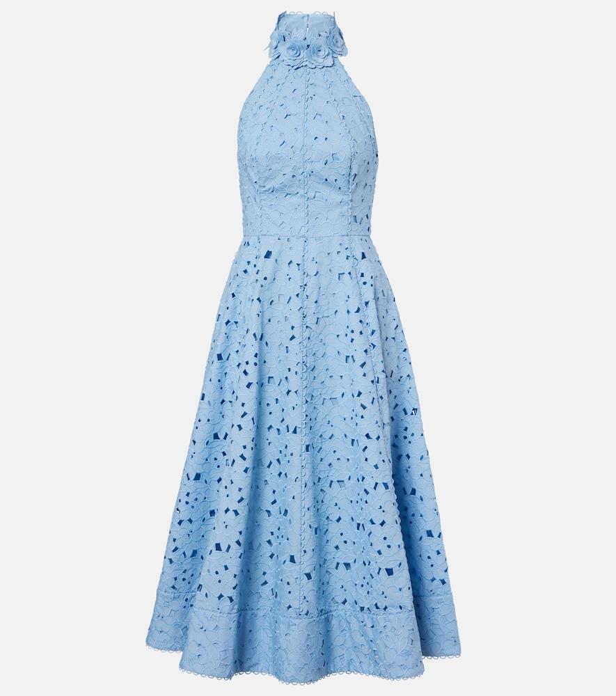 rebecca vallance nuvola broderie anglaise cotton midi dress