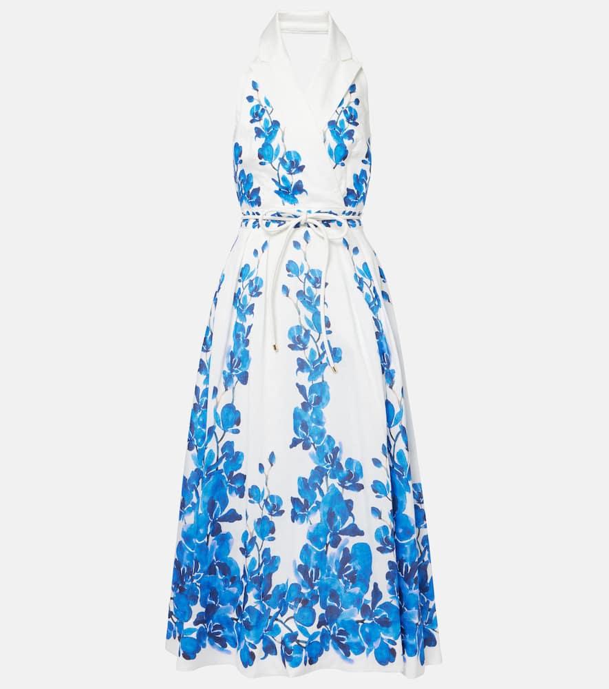 rebecca vallance orchid blues floral midi dress
