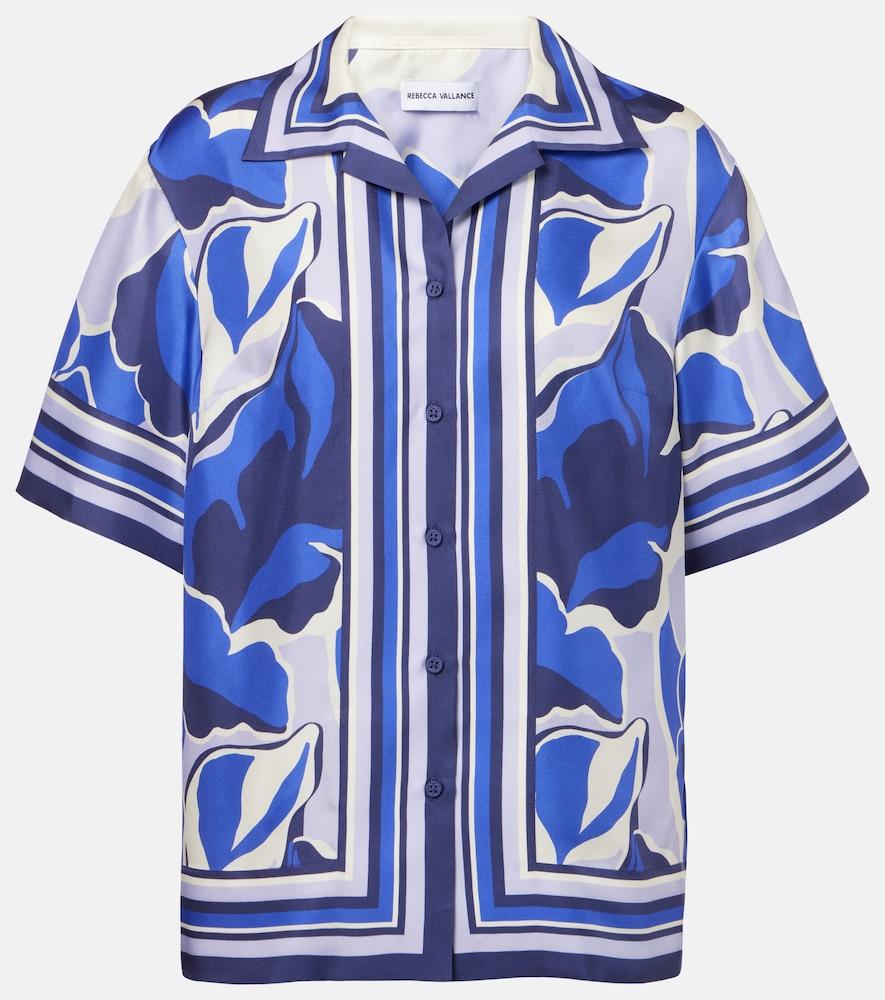 rebecca vallance paros printed silk shirt