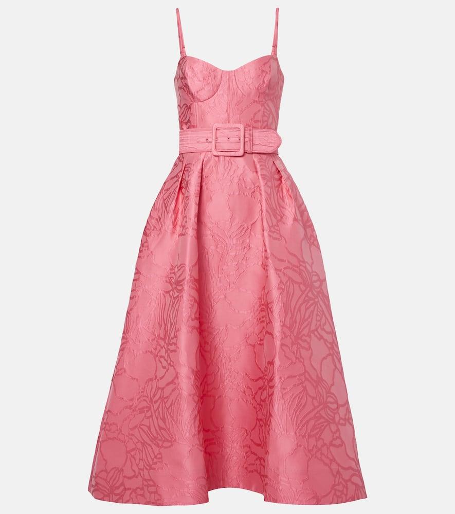 rebecca vallance petra floral jacquard cocktail dress