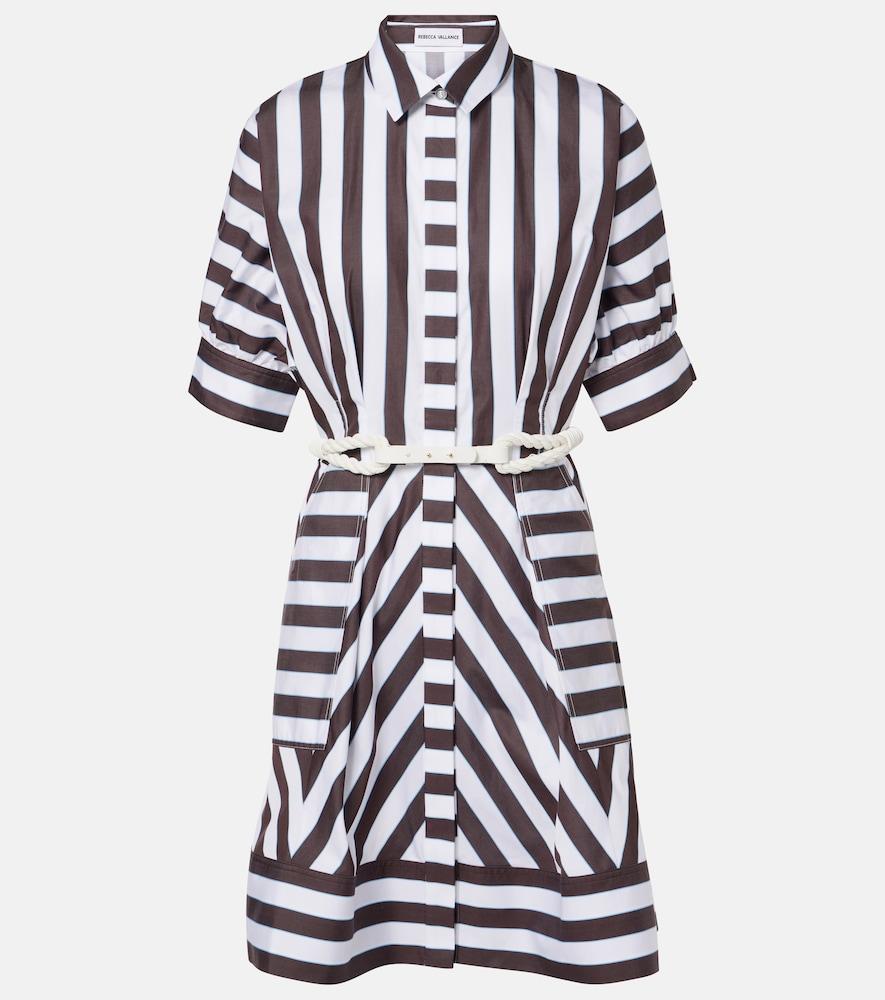 rebecca vallance pippa striped cotton minidress