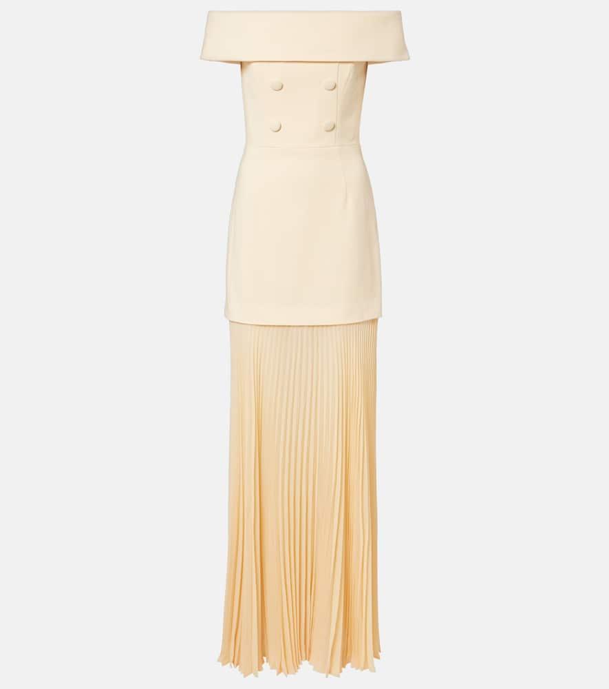 rebecca vallance rowan pleated maxi dress