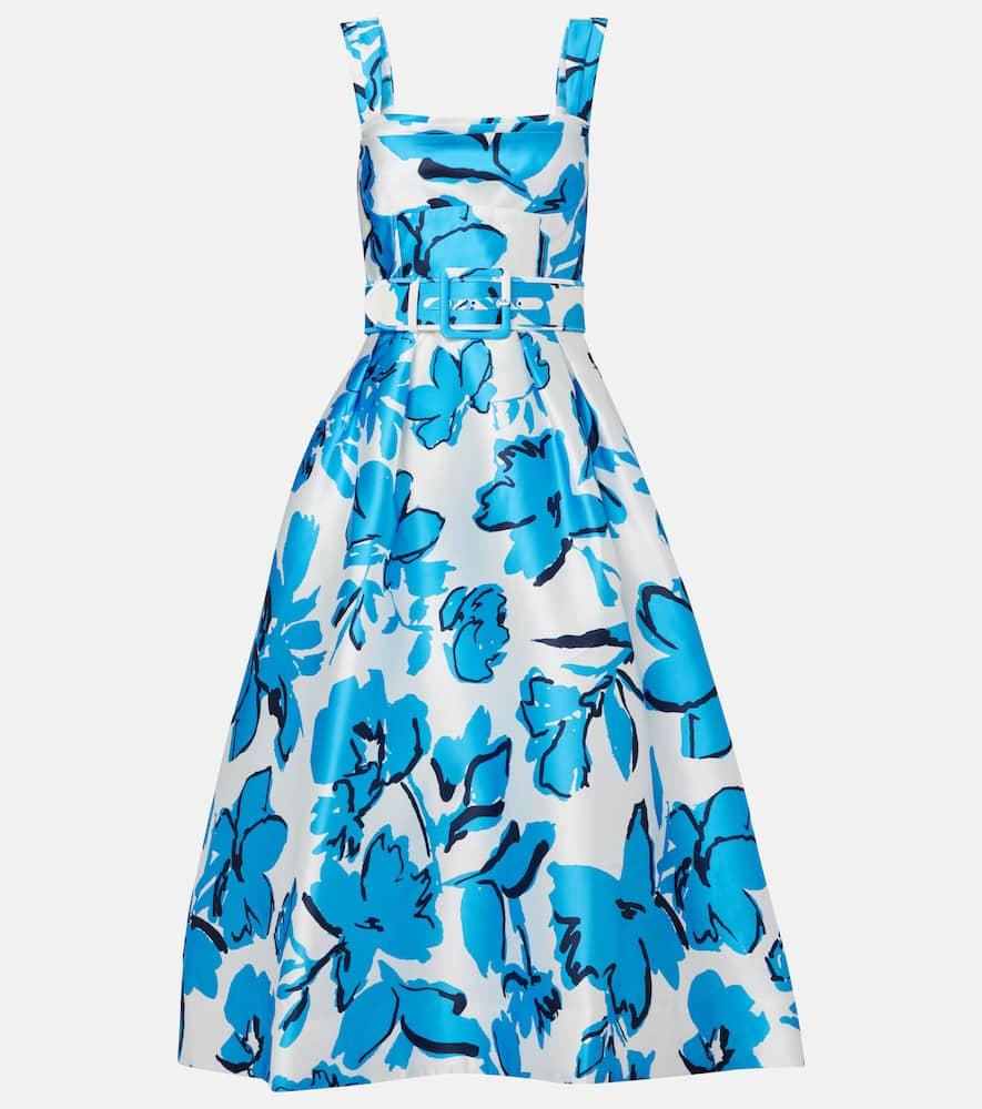 rebecca vallance sapphira belted floral midi dress
