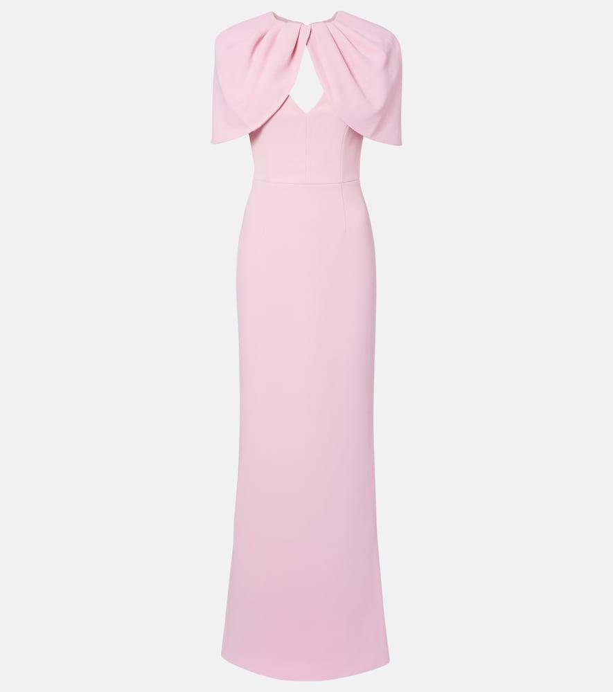 rebecca vallance xena caped crêpe gown