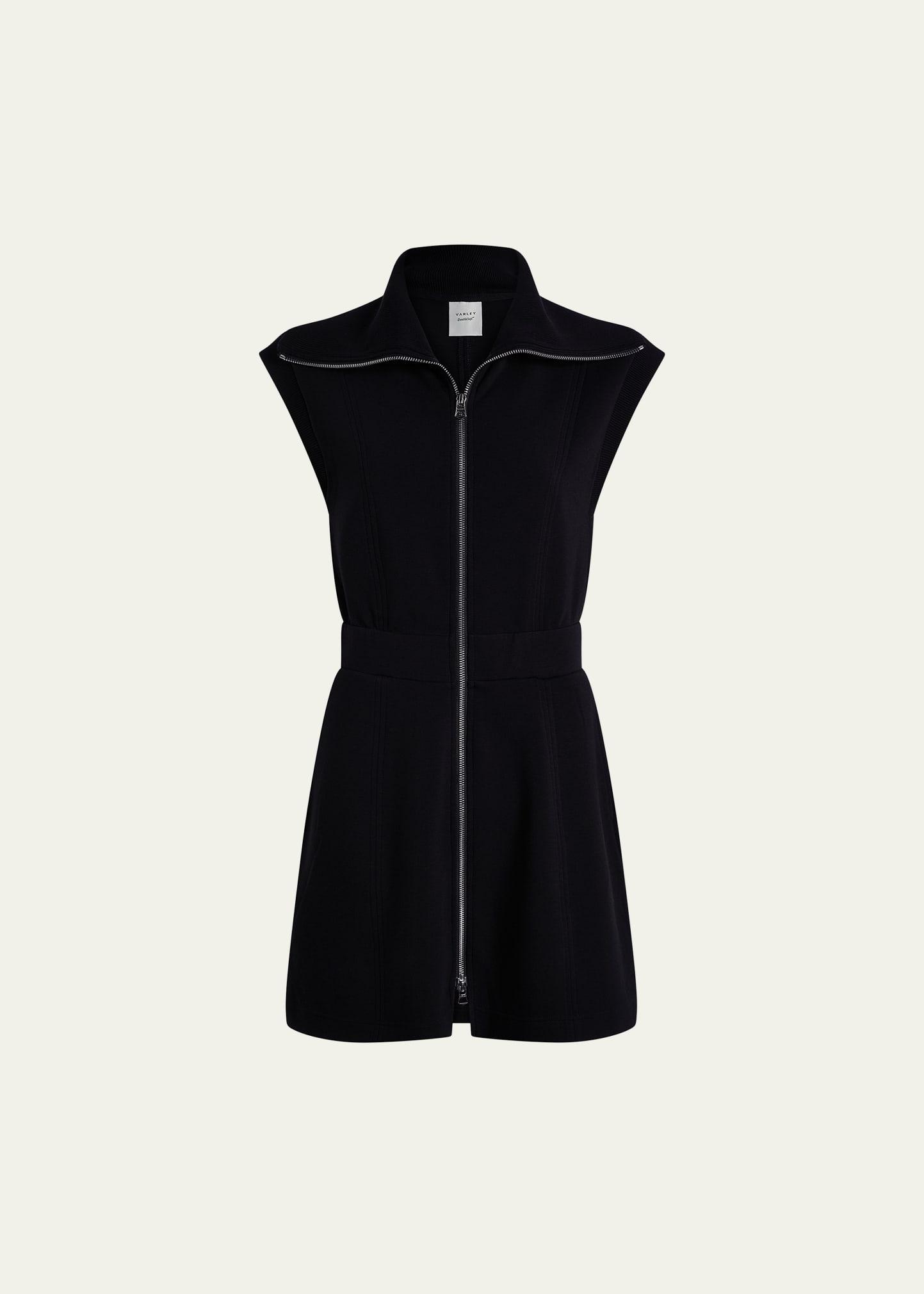 rebecca zip-front mini dress