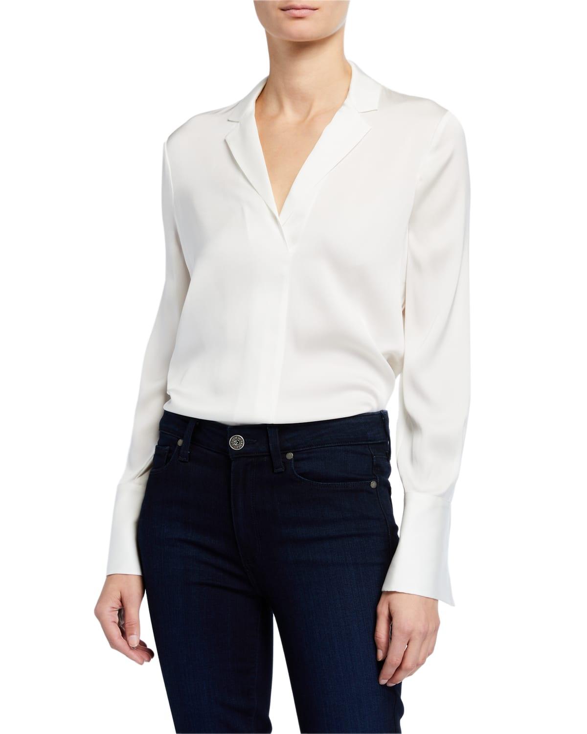 rebekah long-sleeve silk blouse