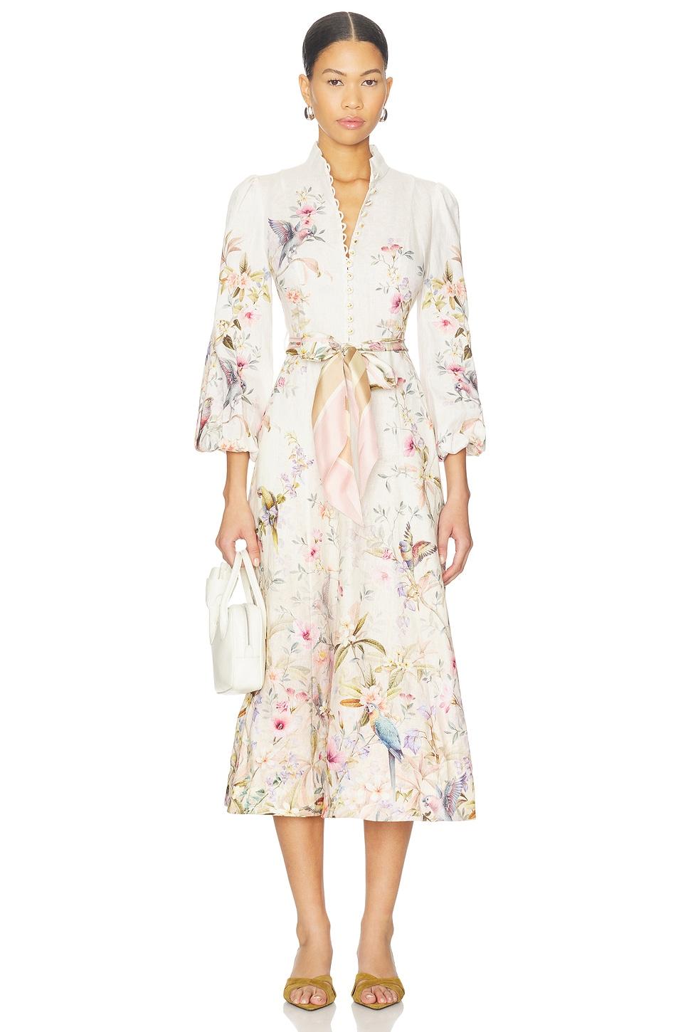 rebellion button midi dress