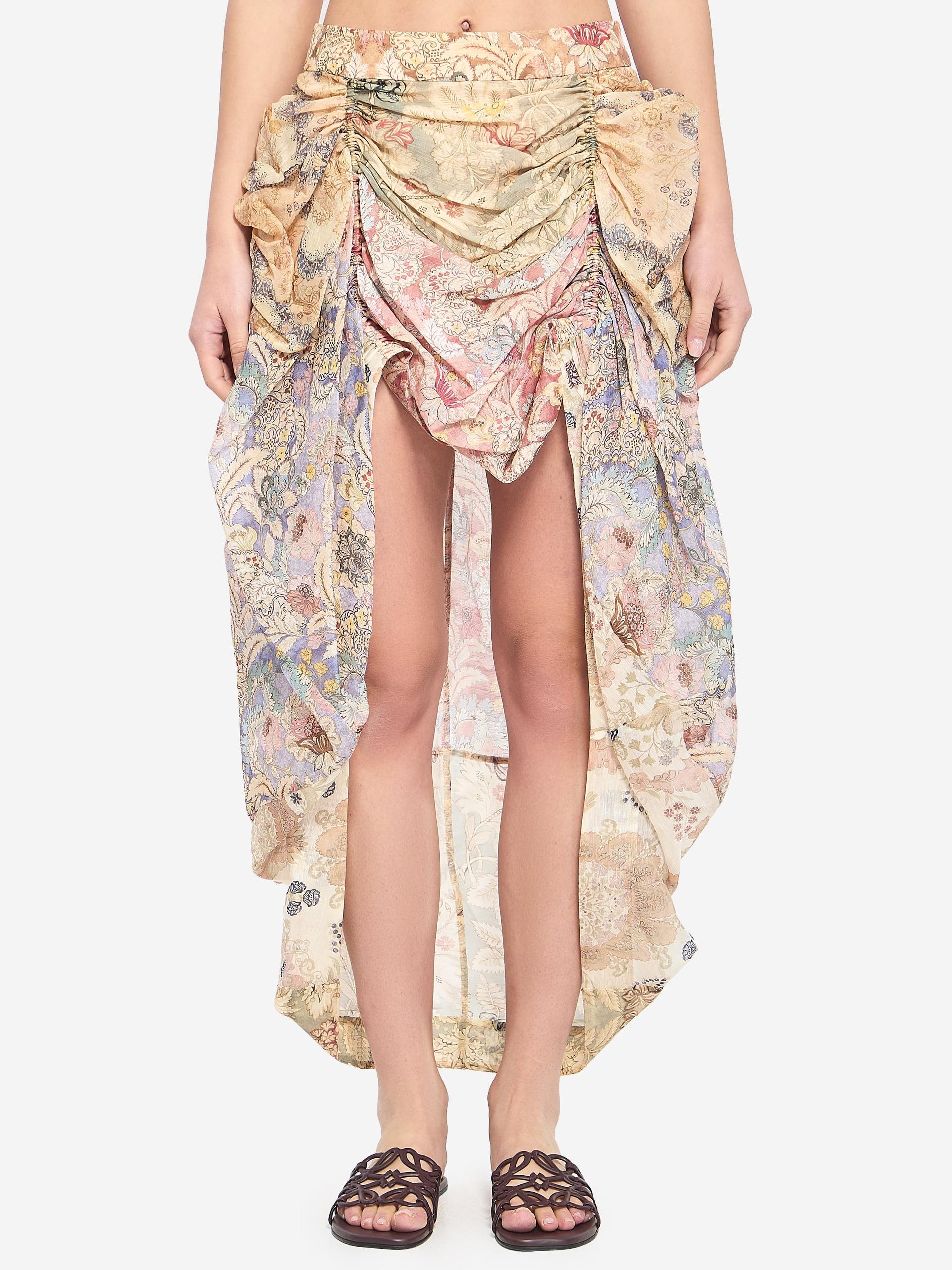 rebellion draped midi skirt