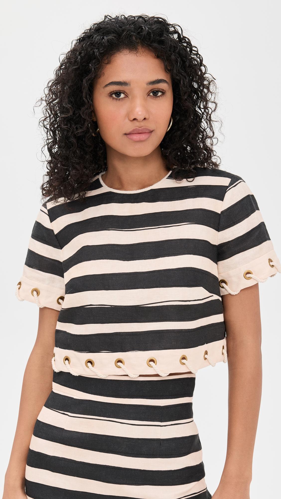 rebellion stripe rope top