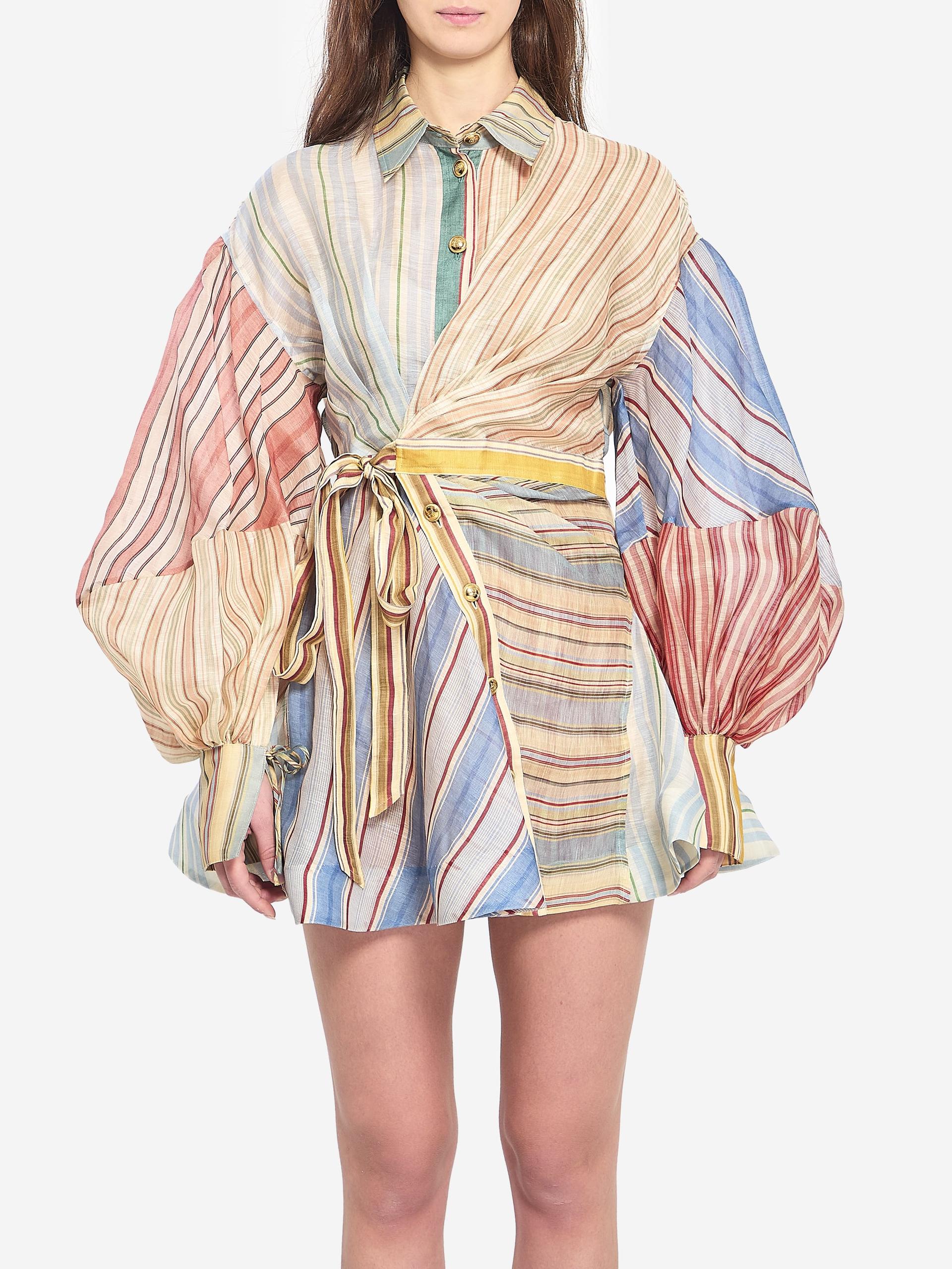 rebellion striped mini dress