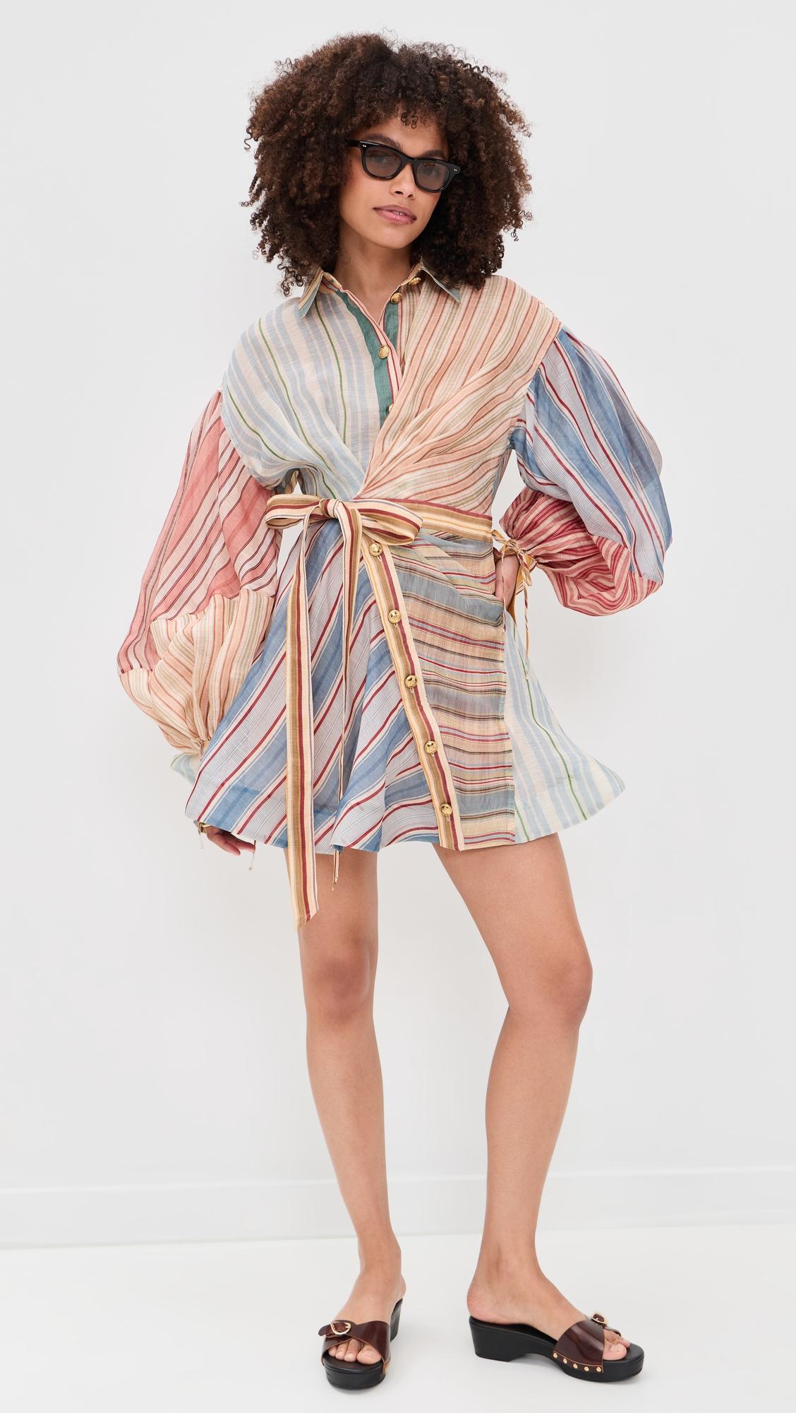 rebellion striped mini dress