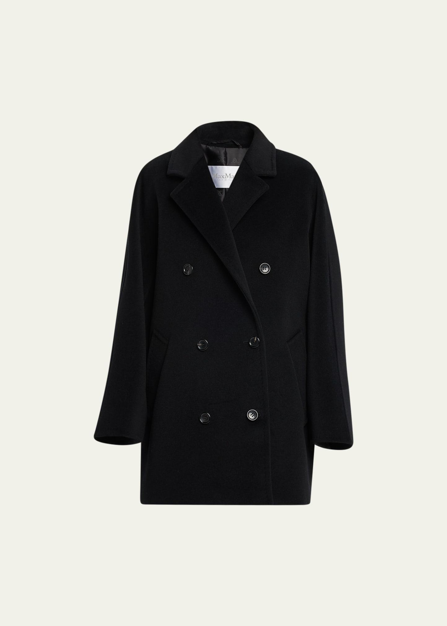 rebus wool double-breasted short coat