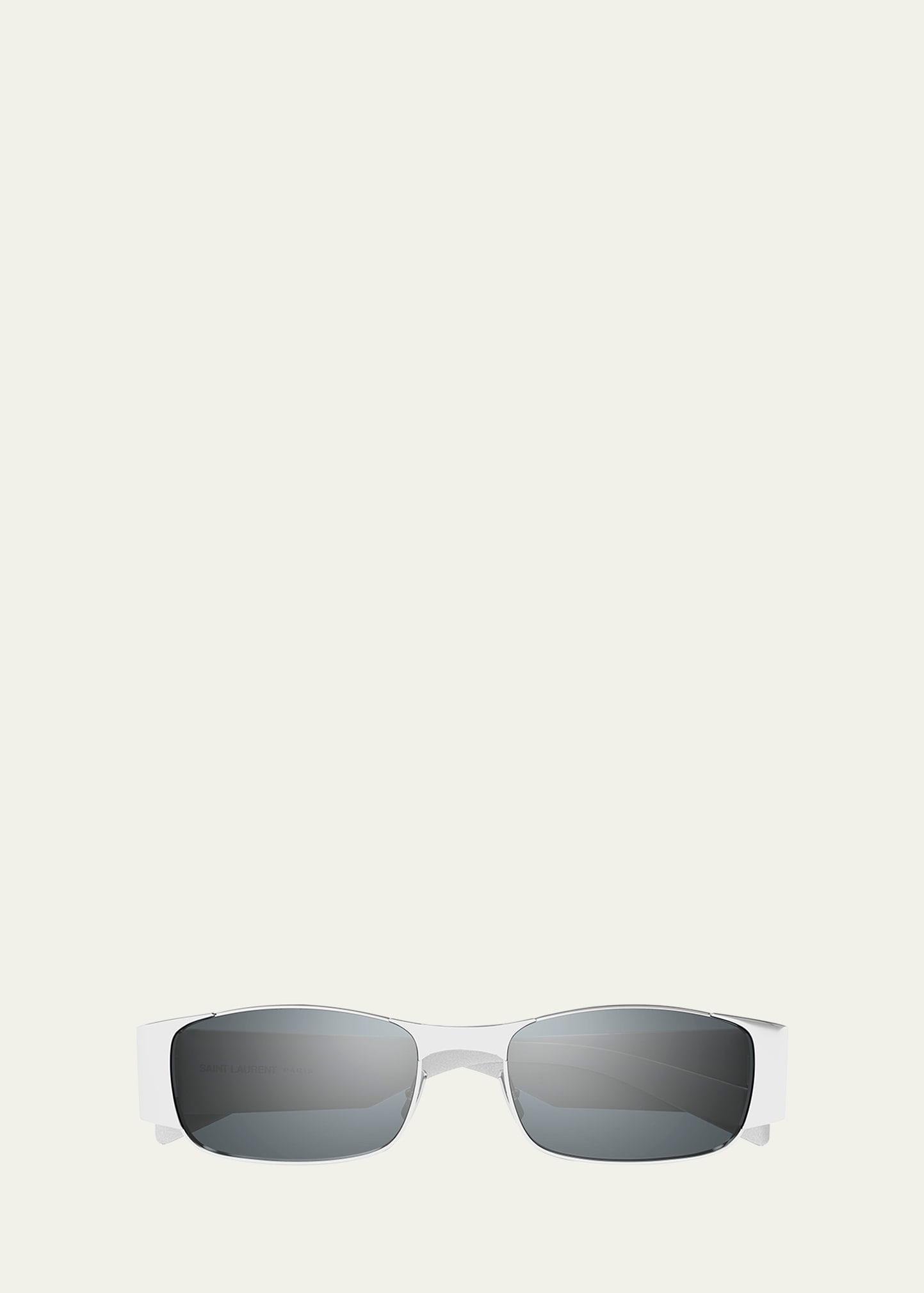 rectangular metal sunglasses