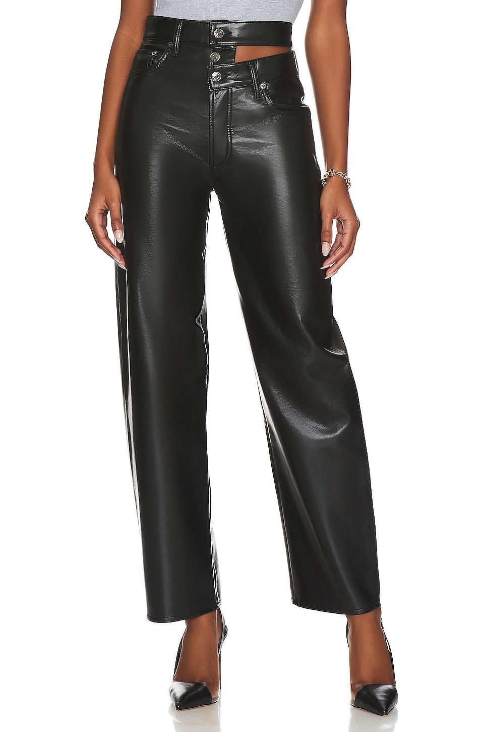 recycled leather broken waistband