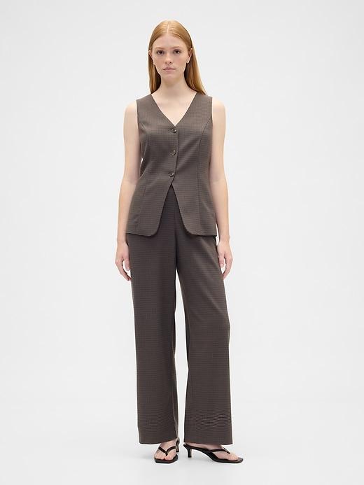 recycled mid rise easy wide-leg pants