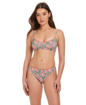 red carter bahia babe v front bralette hipster bottoms