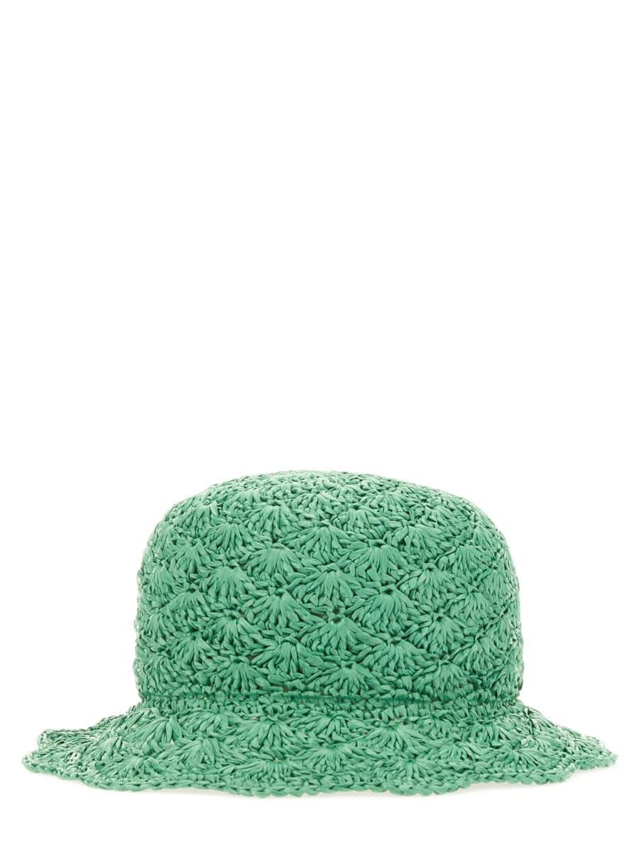 red valentino raffia bucket hat