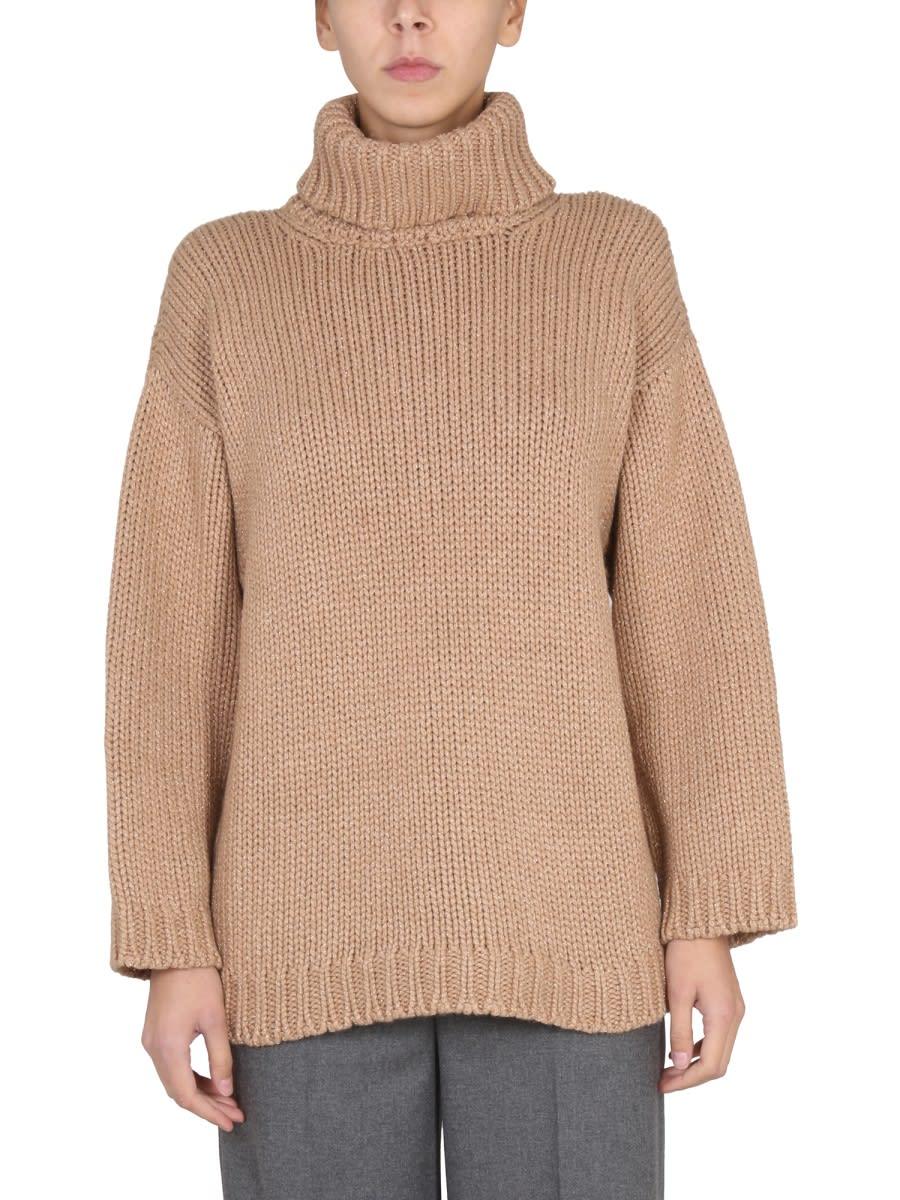 red valentino wool and lurex blend sweater