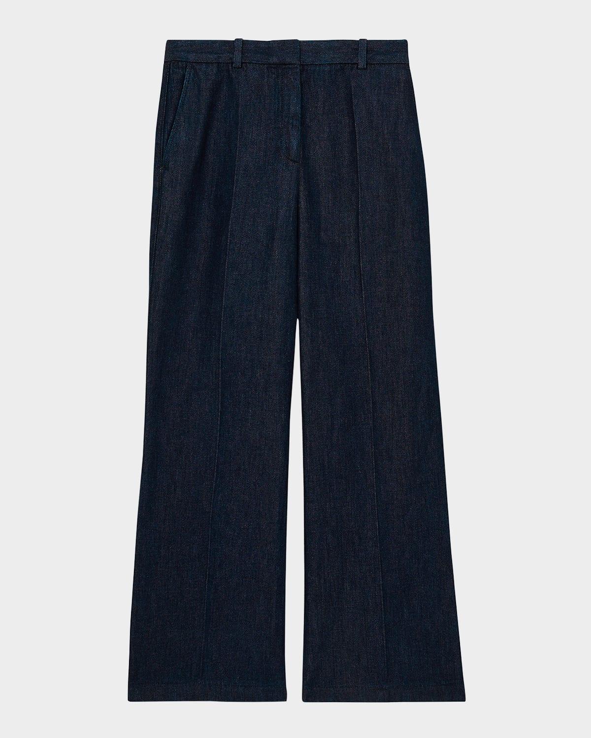 reed wide-leg denim trousers