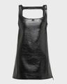 reedition vinyl a-line mini dress