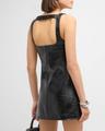 reedition vinyl a-line mini dress