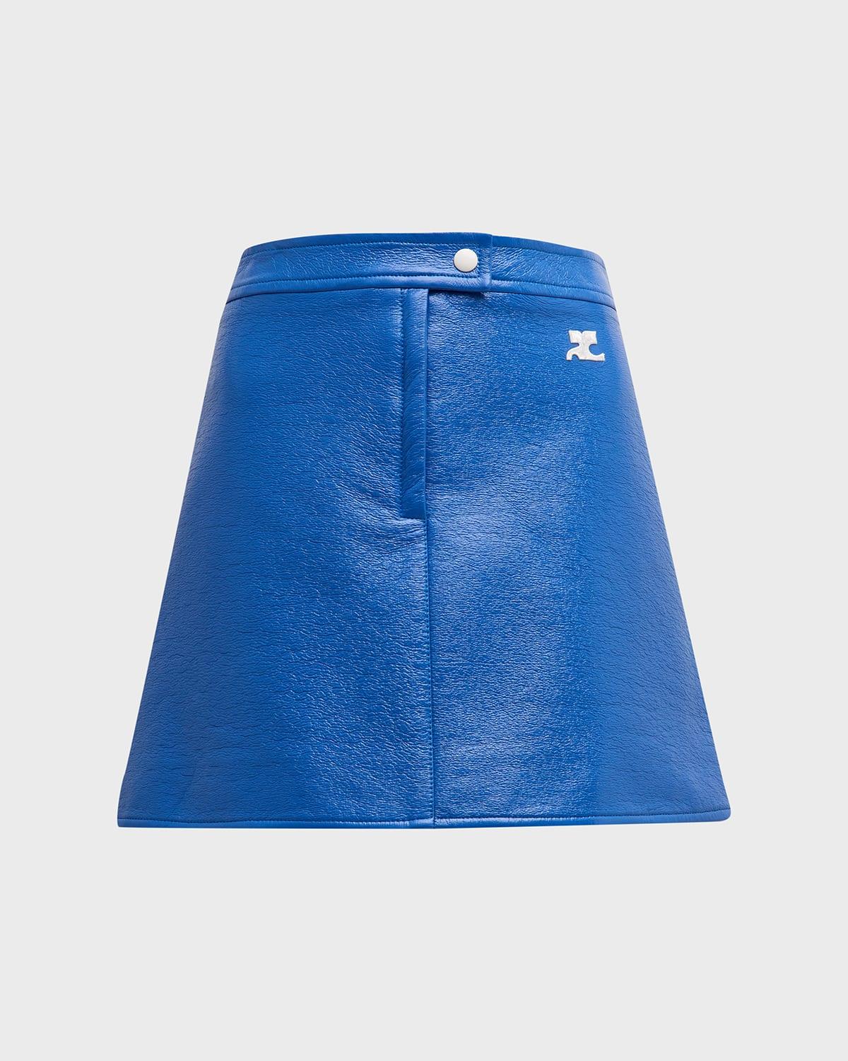 reedition vinyl mini skirt