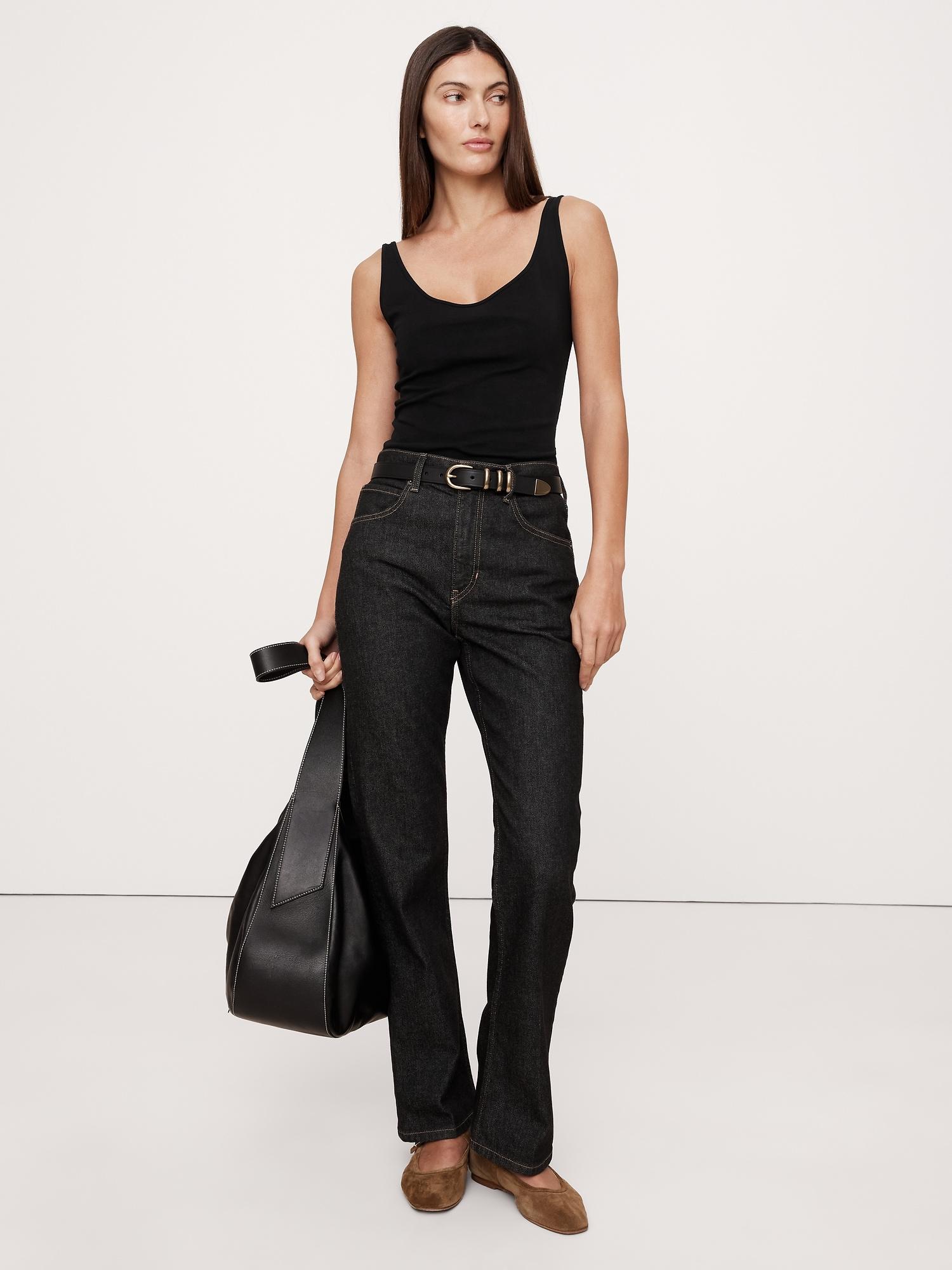 refined scoop-neck tank
